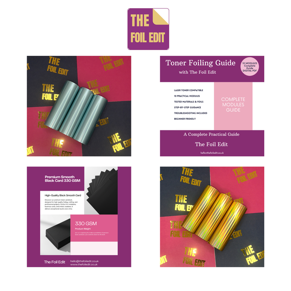 The Foil Edit Starter Set | 5 Foils + Black Card + Free Foiling Guide