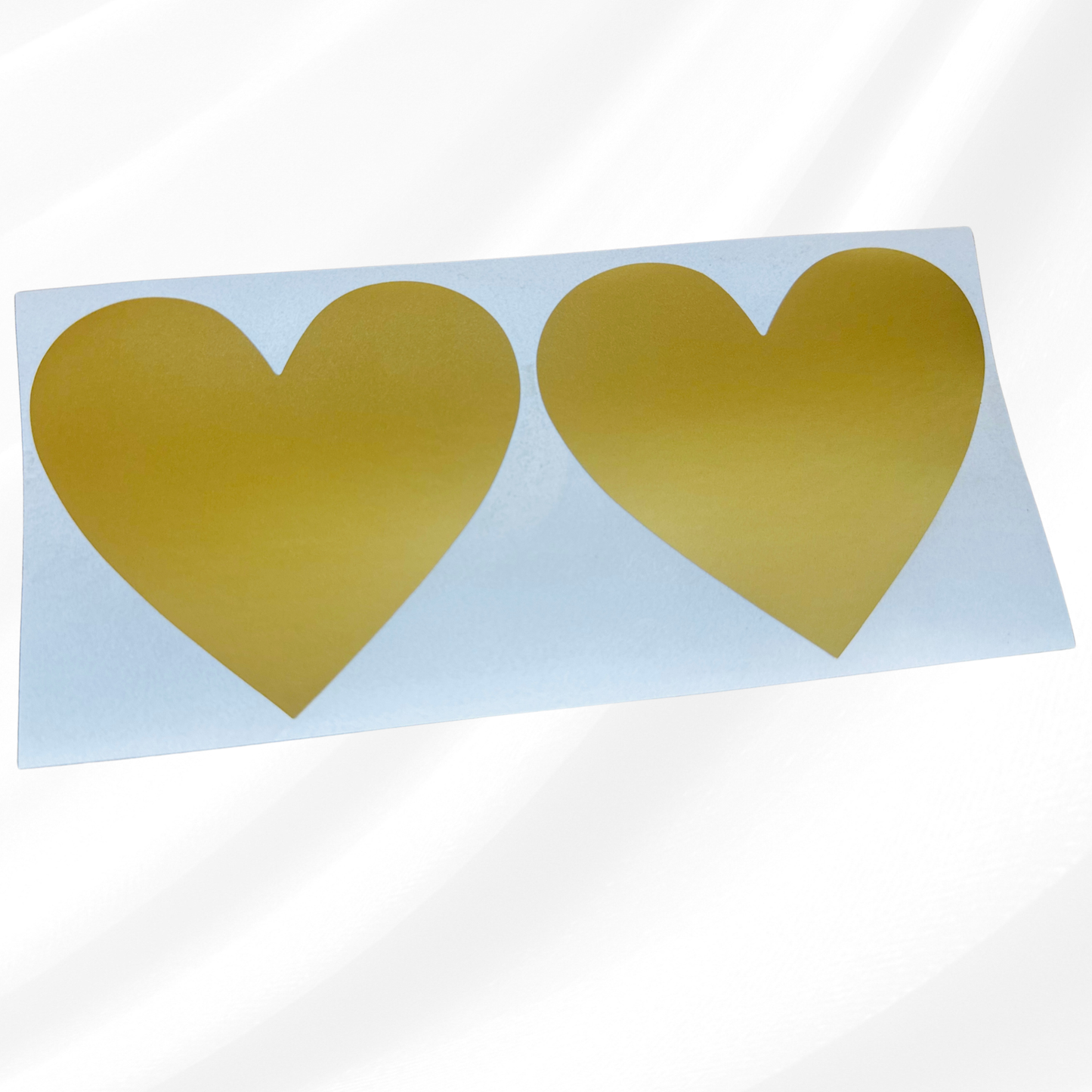 Gold Large 70x80mm Gold Heart Scratch Off Stickers Labels