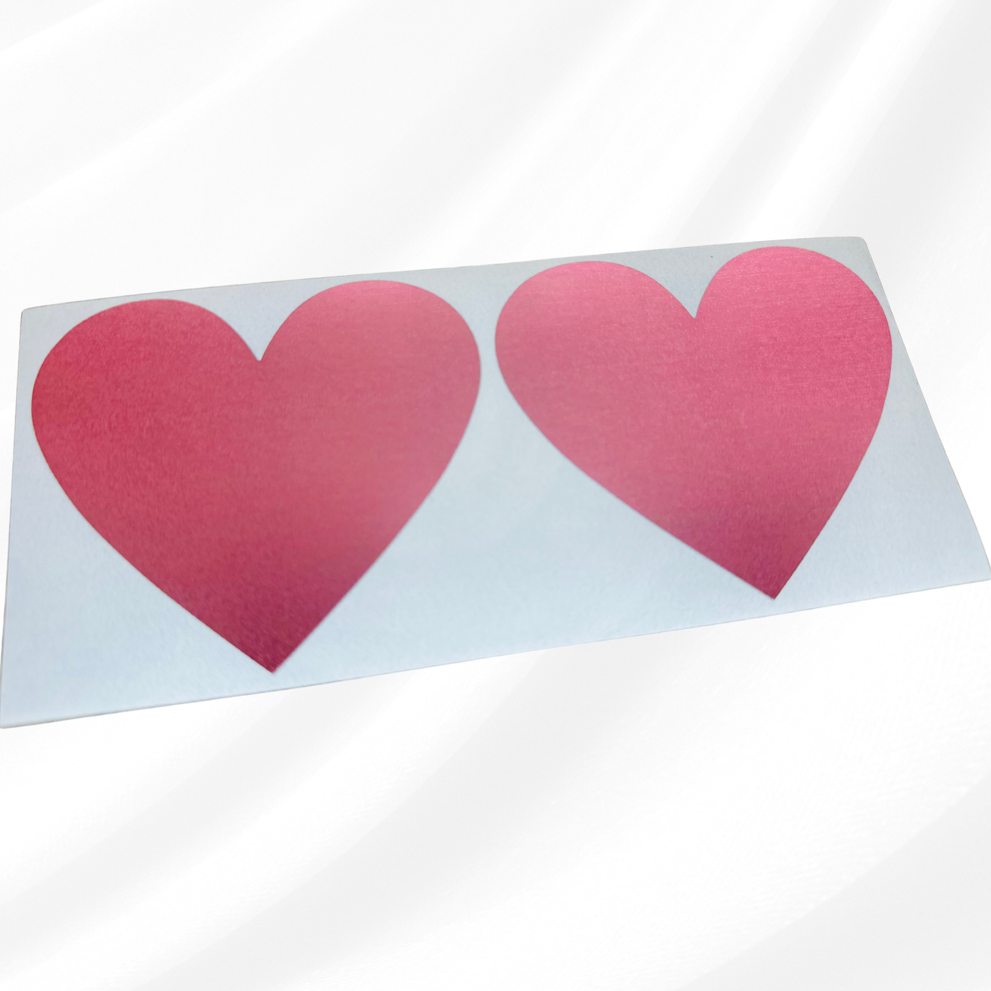 Pink Laser Sands Large 70x80mm Gold Heart Scratch Off Stickers Labels