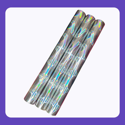 Silver Pinstripe | Patterned Toner Reactive Foil