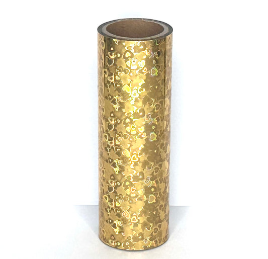 Gold Hearts Toner Reactive Foil Roll | 10cm × 5m