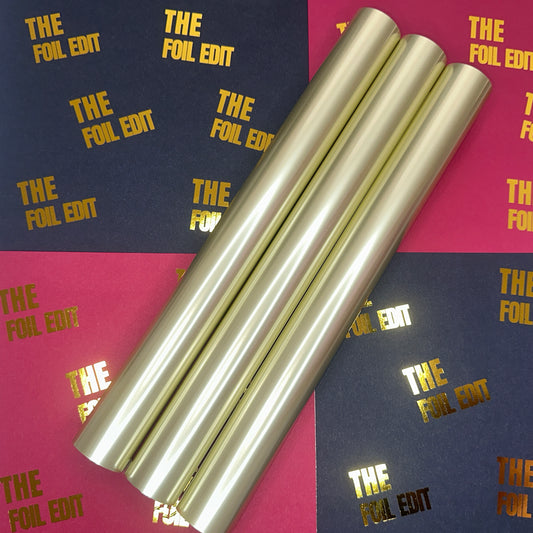 Champagne Gold | Satin Matte Toner Reactive Foil | 32cm × 10m