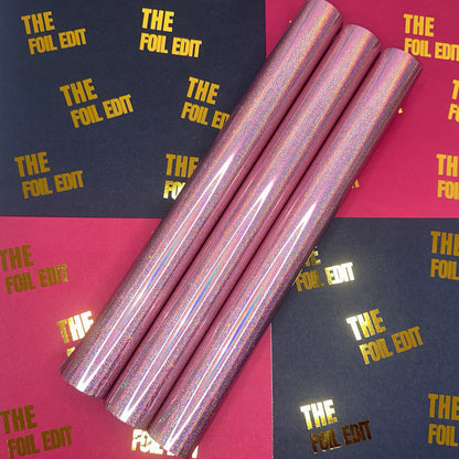 Light Pink Stardust | Laser Sand Toner Reactive Foil | 32cm × 10m