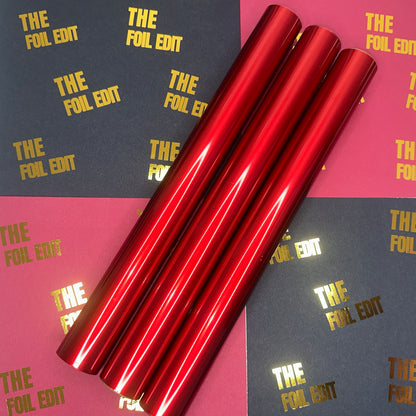 Crimson Red | Satin Matte Toner Reactive Foil | 32cm × 10m