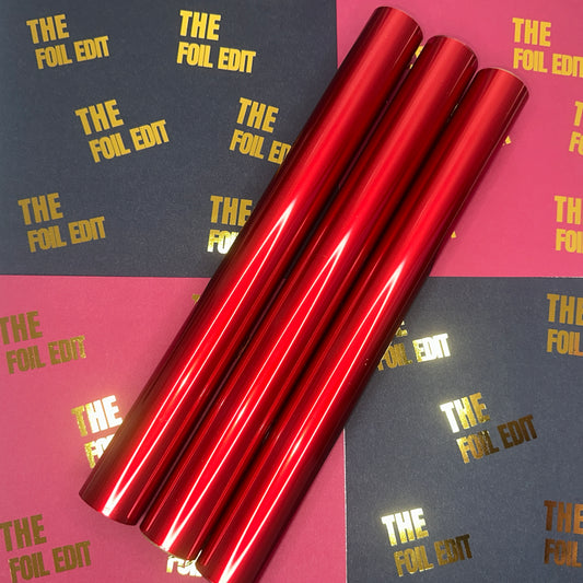 Crimson Red | Satin Matte Toner Reactive Foil | 32cm × 10m