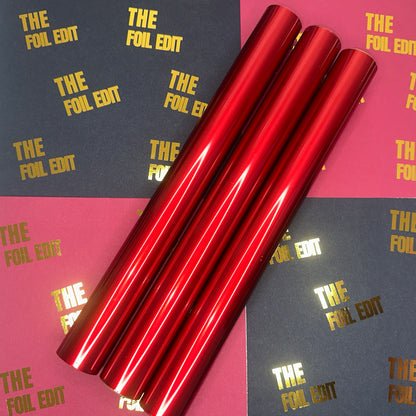 Crimson Red | Satin Matte Toner Reactive Foil | 32cm × 10m