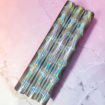 Silver Pinstripe | Patterned Toner Reactive Foil