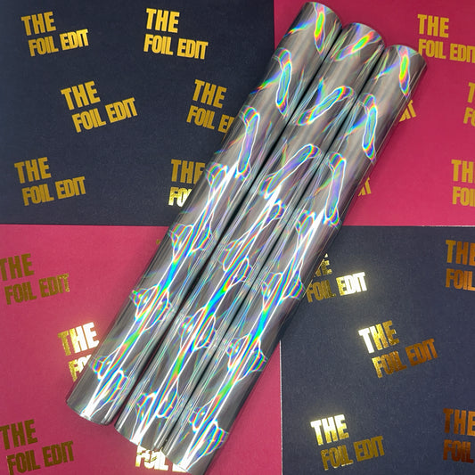 Silver Pinstripe | Patterned Toner Reactive Foil | 32cm × 10m