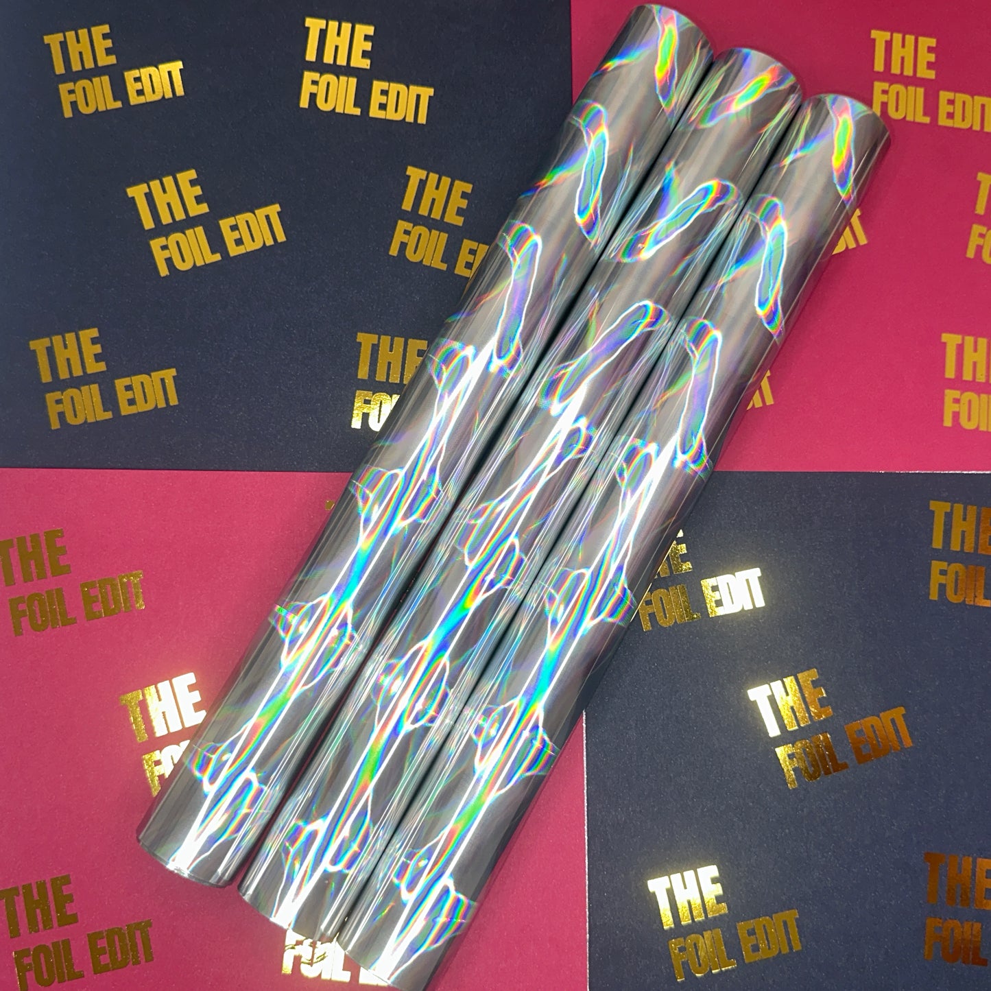 Silver Pinstripe | Patterned Toner Reactive Foil | 32cm × 10m
