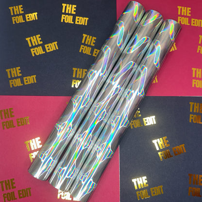 Silver Pinstripe | Patterned Toner Reactive Foil | 32cm × 10m