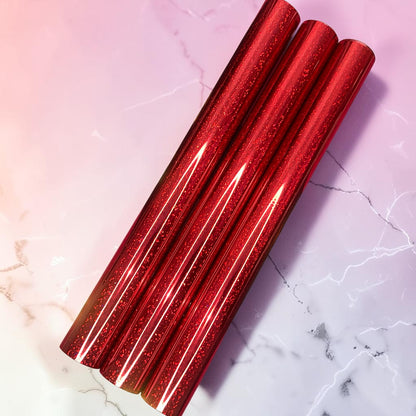 Red Stardust | Laser Sand Toner Reactive Foil