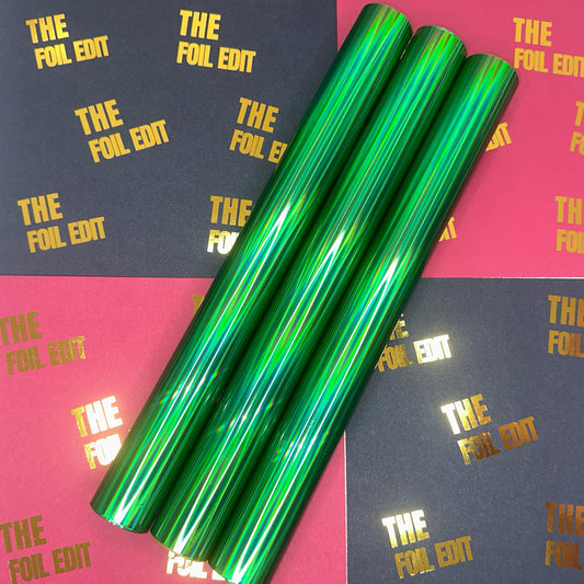 Jade Green | Holographic Toner Reactive Foil | 32cm × 10m