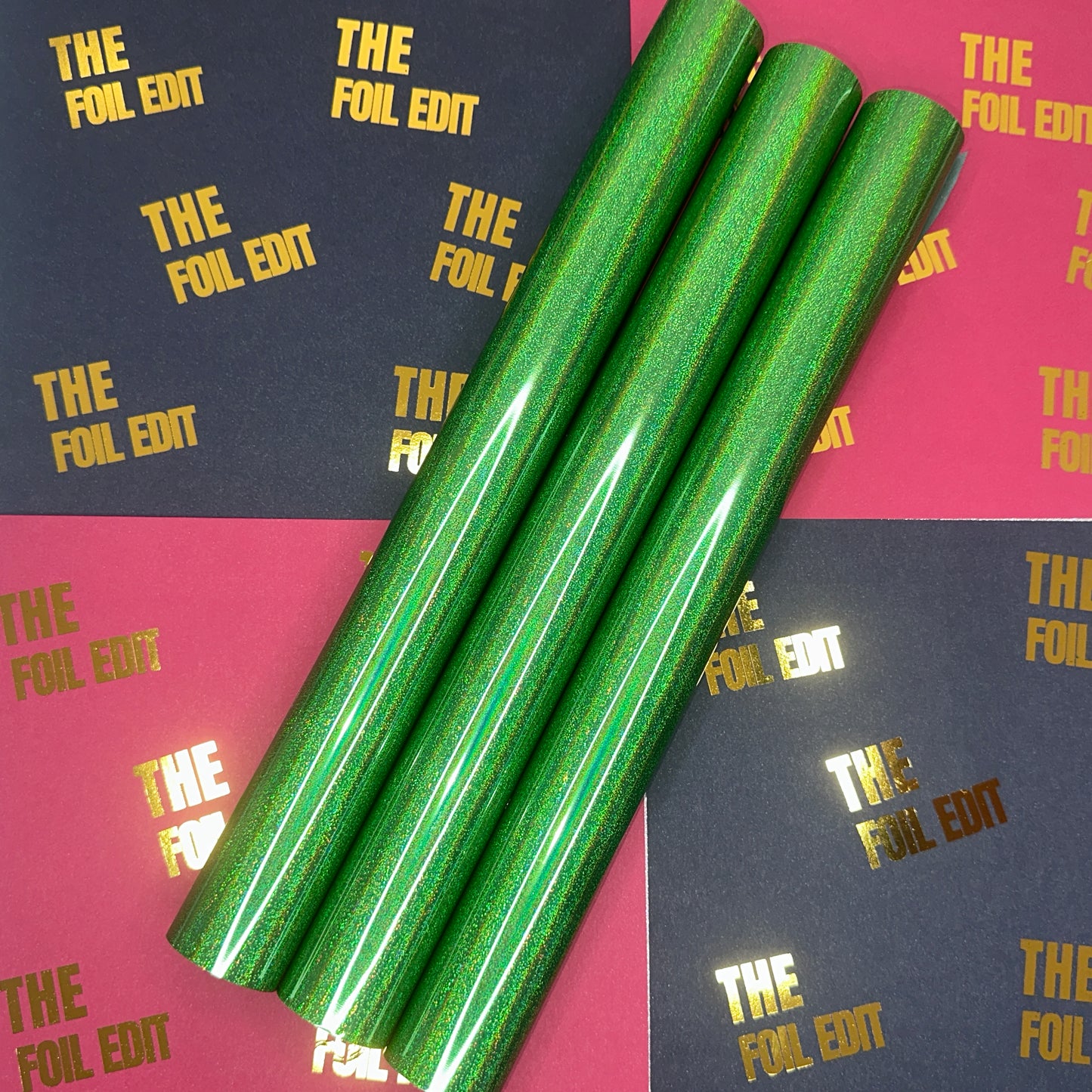 Green Stardust | Laser Sand Toner Reactive Foil | 32cm × 10m