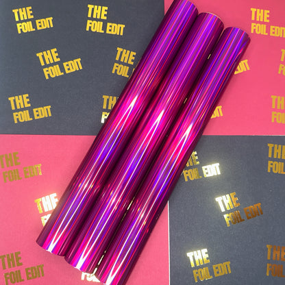 Fuchsia Pink | Holographic Toner Reactive Foil | 32cm × 10m