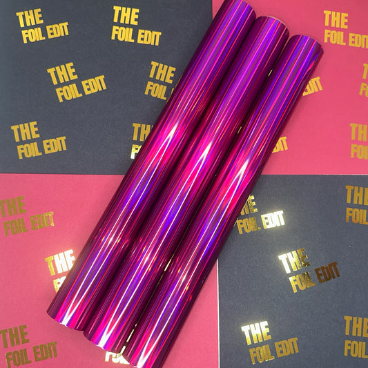 Fuchsia Pink | Holographic Toner Reactive Foil | 32cm × 10m