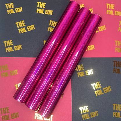 Pink Stardust | Laser Sand Toner Reactive Foil | 30cm × 10m