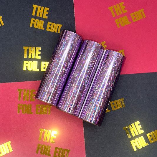 Purple Prism Stripe | Patterned Toner Reactive Foil | 10cm × 5m