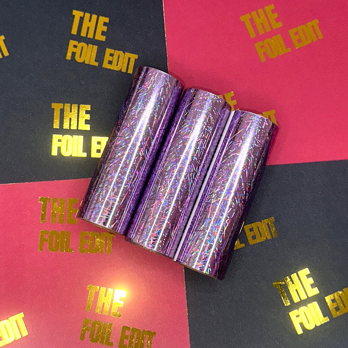 Purple Prism Stripe | Patterned Toner Reactive Foil | 10cm × 5m