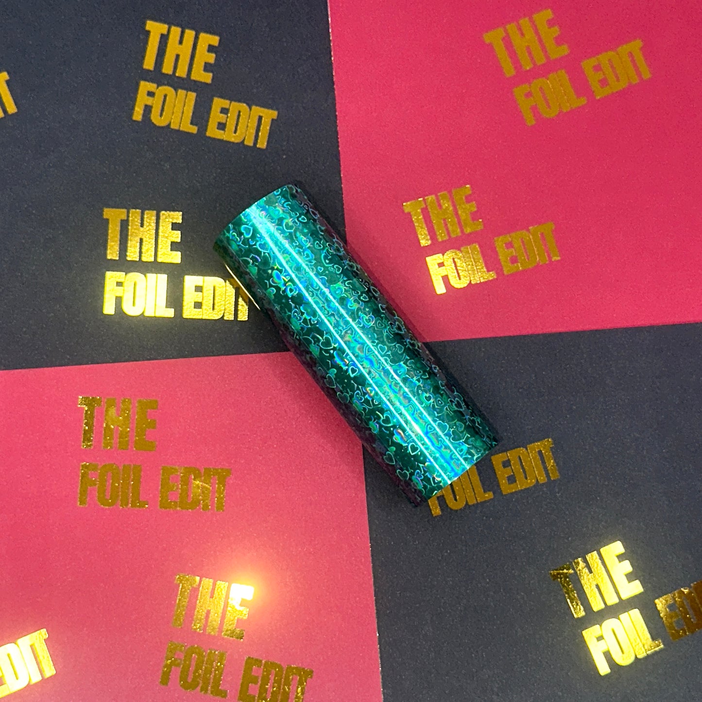 Blue Sweetheart | Heart Patterned Toner Reactive Foil | 10cm × 5m