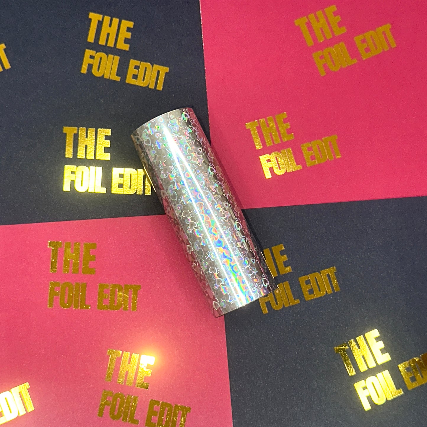 Silver Sweetheart | Heart Patterned Toner Reactive Foil | 10cm × 5m