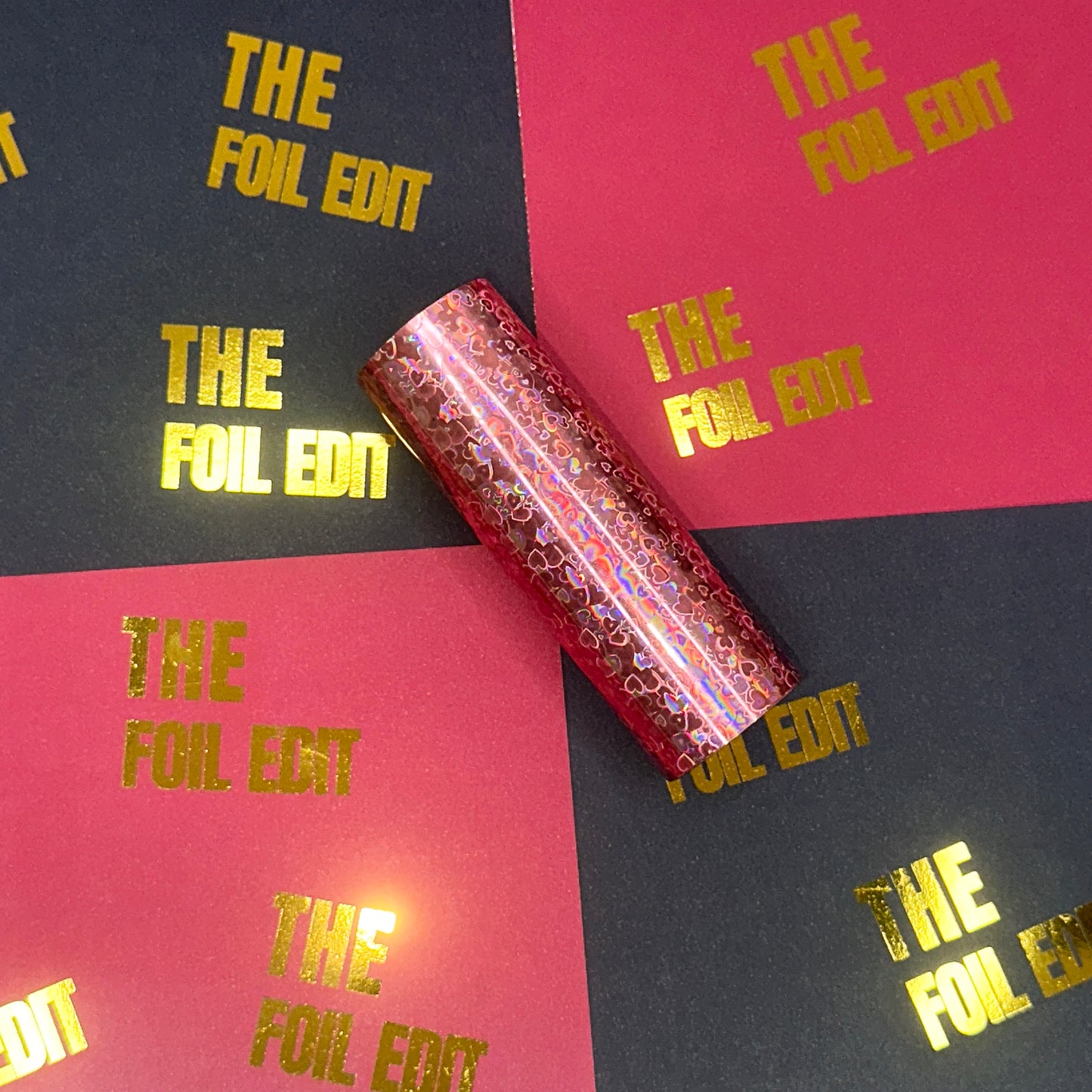 Pink Sweetheart | Heart Patterned Toner Reactive Foil | 10cm × 5m