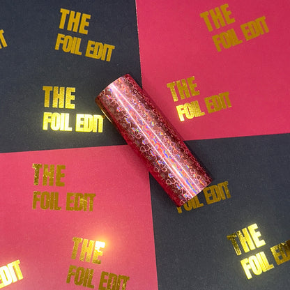 Pink Sweetheart | Heart Patterned Toner Reactive Foil | 10cm × 5m