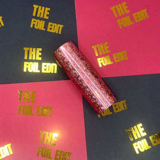 Pink Sweetheart | Heart Patterned Toner Reactive Foil | 10cm × 5m