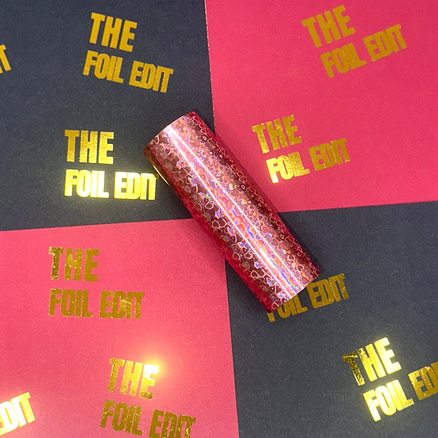 Pink Sweetheart | Heart Patterned Toner Reactive Foil | 10cm × 5m