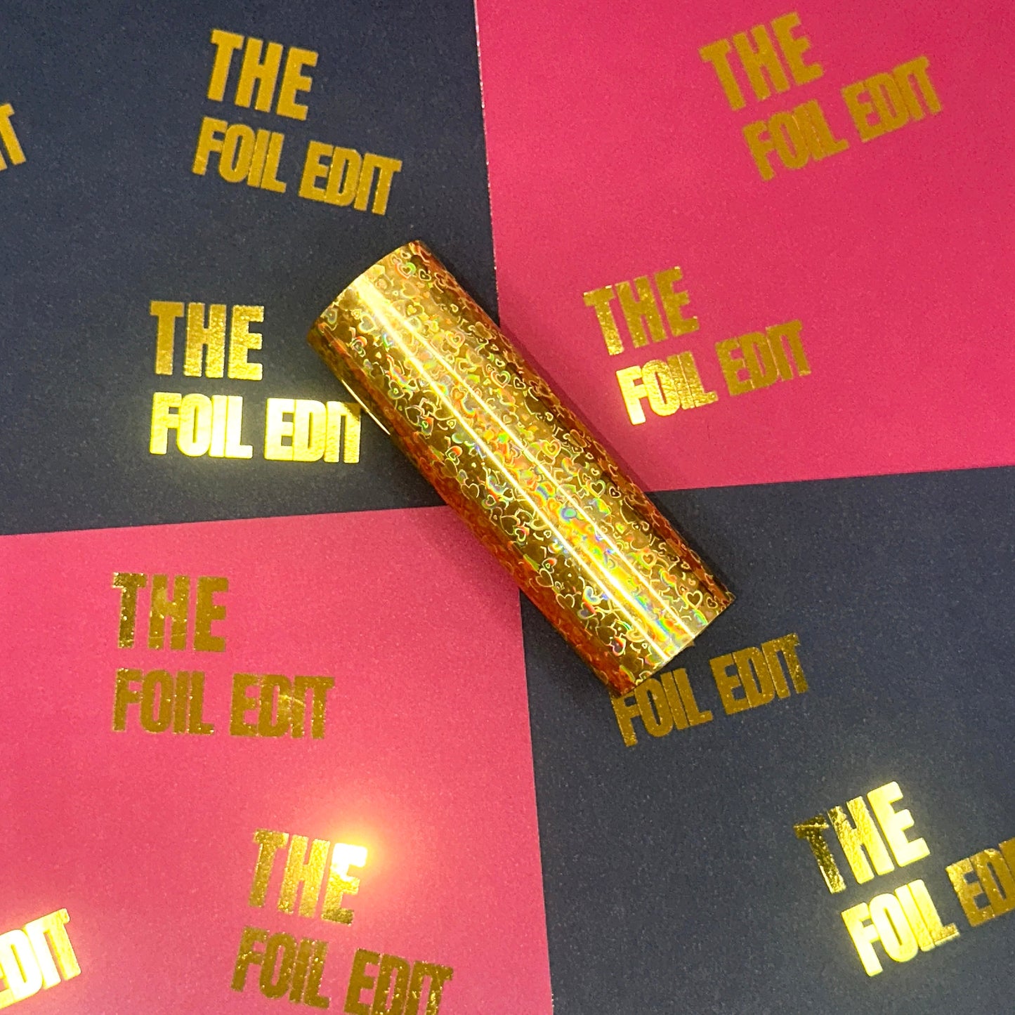 Gold Sweetheart | Heart Patterned Toner Reactive Foil | 10cm × 5m