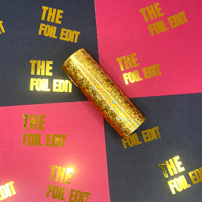 Gold Sweetheart | Heart Patterned Toner Reactive Foil | 10cm × 5m