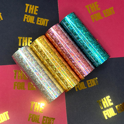 Silver Sweetheart | Heart Patterned Toner Reactive Foil | 10cm × 5m