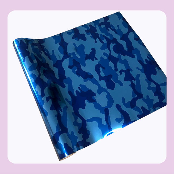 Blue Camouflage | Patterned Toner Reactive Foil