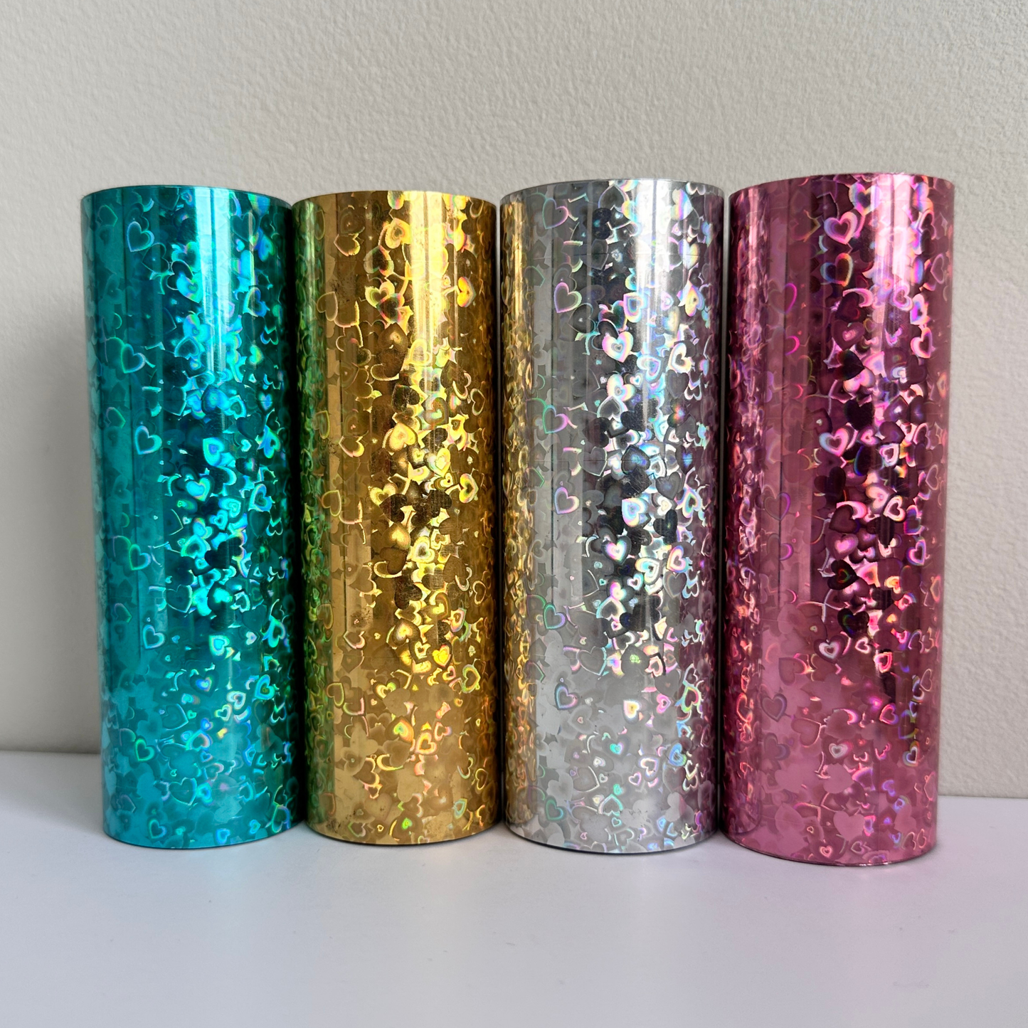 Silver Hearts Toner Reactive Foil Roll | 10cm × 5m