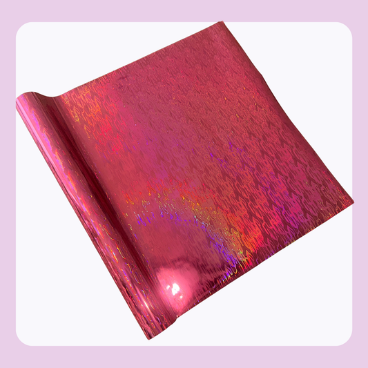Pink Waterfall | Patterned Toner Reactive Foil