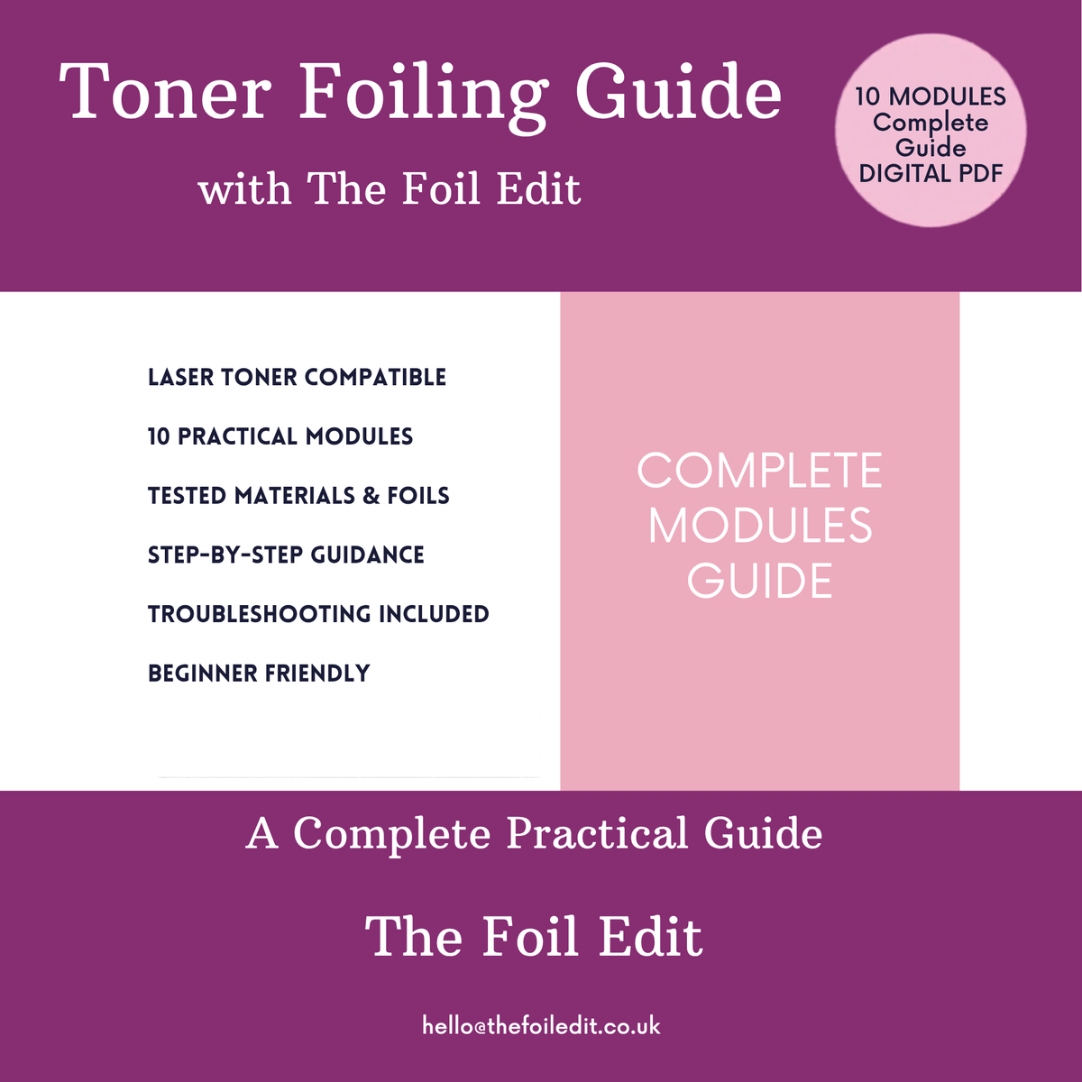 The Foil Edit Starter Set | 5 Foils + Black Card + Free Foiling Guide